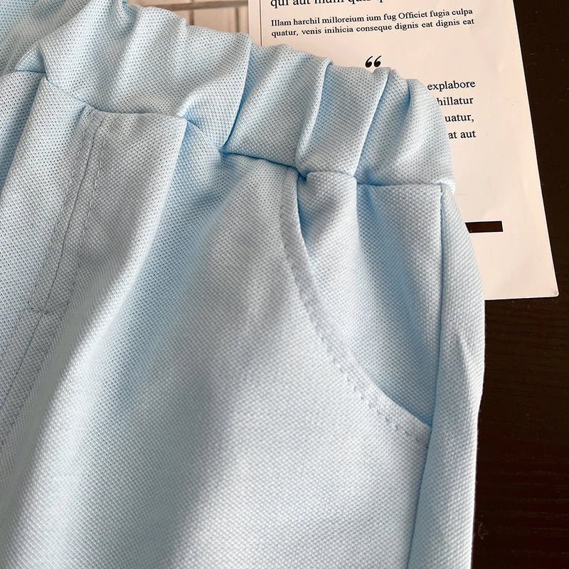 Summer Children Suits Boys Girls Short-sleeved Striped T-shirt +Shorts 2pcs/Set Babies Fashion Tracksuits Kids Casual Outfits - Mom & Kids