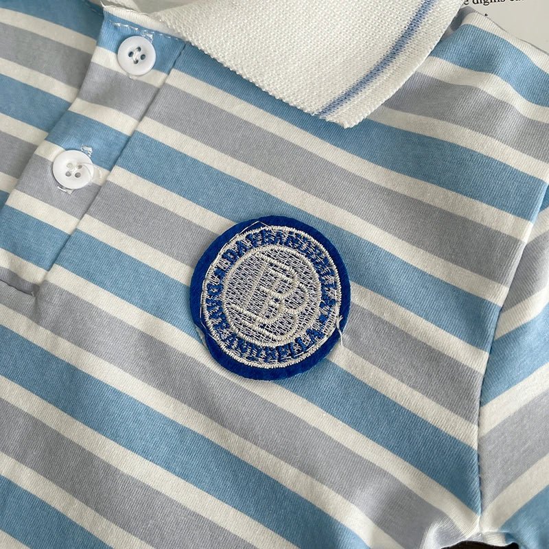 Summer Children Suits Boys Girls Short-sleeved Striped T-shirt +Shorts 2pcs/Set Babies Fashion Tracksuits Kids Casual Outfits - Mom & Kids
