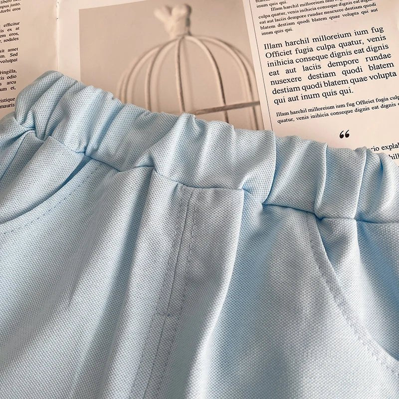 Summer Children Suits Boys Girls Short-sleeved Striped T-shirt +Shorts 2pcs/Set Babies Fashion Tracksuits Kids Casual Outfits - Mom & Kids