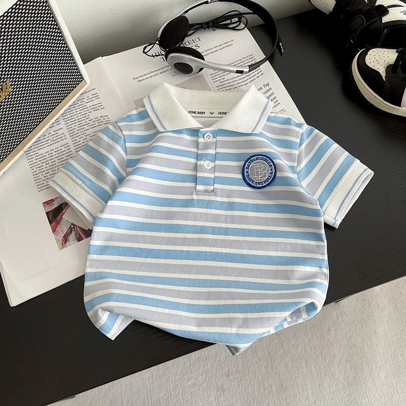 Summer Children Suits Boys Girls Short-sleeved Striped T-shirt +Shorts 2pcs/Set Babies Fashion Tracksuits Kids Casual Outfits - Mom & Kids