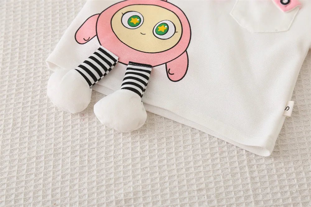 Summer Clothes for Children Baby Girls Cartoon T-Shirt And Shorts 2pcs Set Kids Infant Toddler Fashion Tracksuit - Mom & Kids