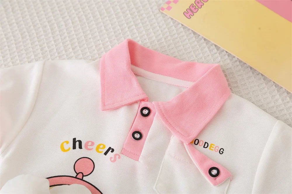 Summer Clothes for Children Baby Girls Cartoon T-Shirt And Shorts 2pcs Set Kids Infant Toddler Fashion Tracksuit - Mom & Kids