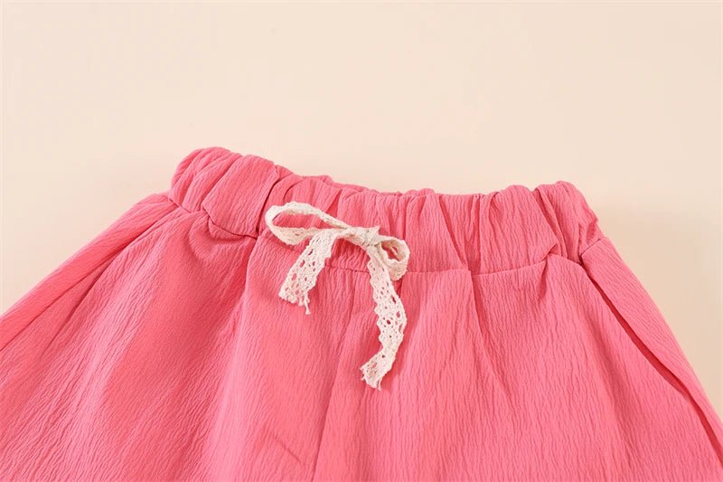 Summer Fashion Baby Clothes Suit Children Short Sleeved Flower Shirt Shorts 2Pcs/Sets Kids Girls Clothing Infant Casual Costume - Mom & Kids