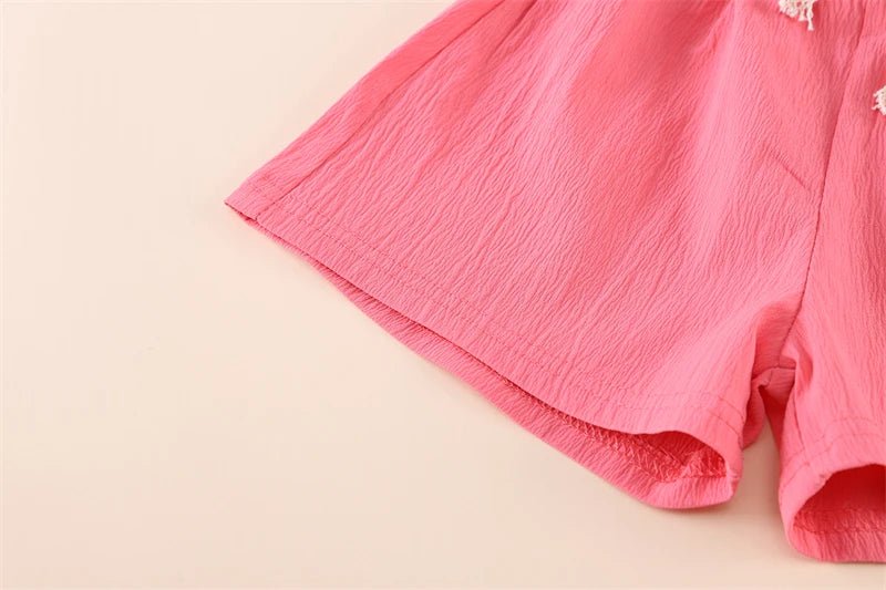 Summer Fashion Baby Clothes Suit Children Short Sleeved Flower Shirt Shorts 2Pcs/Sets Kids Girls Clothing Infant Casual Costume - Mom & Kids