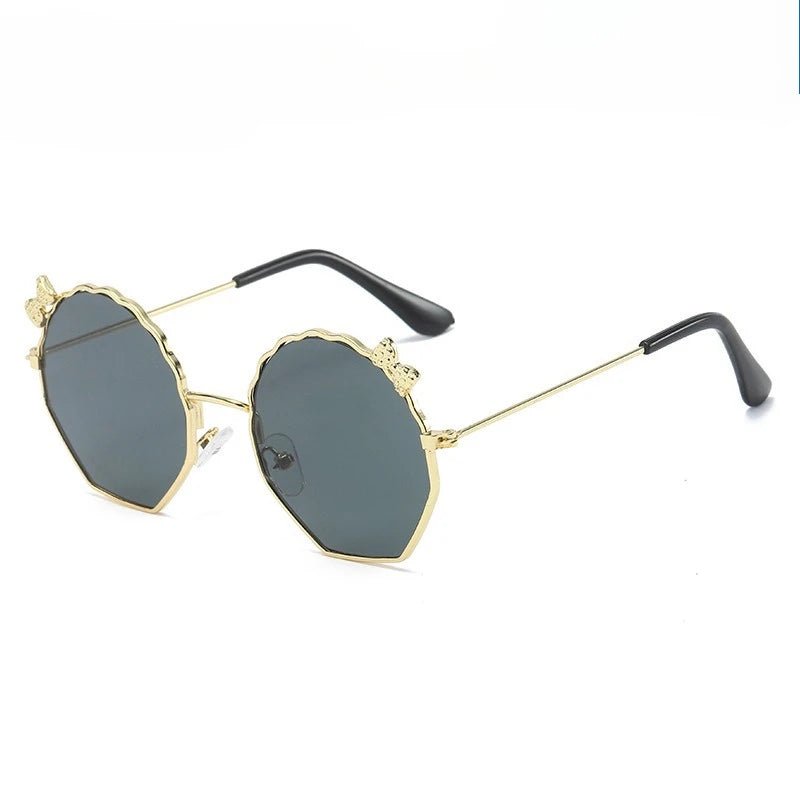 Summer Fashion Kids Sunglasses Trendy Bowknot Metal Frame Sun Glasses for Boys Girls Outdoor Anti UV Eyewear UV400 - Mom & Kids