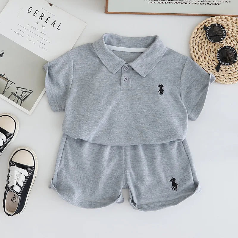 Summer New Baby Boys Clothing For Children Boys T-Shirt Shorts 2Pcs/Sets Infant Kids Clothes Casual Costume Toddler Tracksuits - Mom & Kids