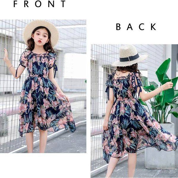 Girls Summer Fashion Flower Dress