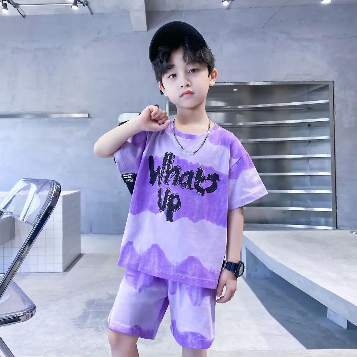 Teenage Boy Set kid clothing Suit Cotton Summer Outing Clothes Top Shorts 2PCS Clothing for Children's - Mom & Kids