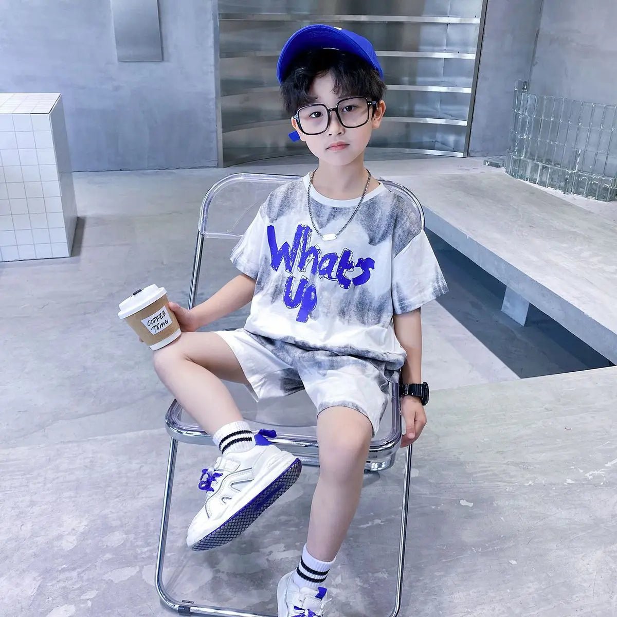 Teenage Boy Set kid clothing Suit Cotton Summer Outing Clothes Top Shorts 2PCS Clothing for Children's - Mom & Kids