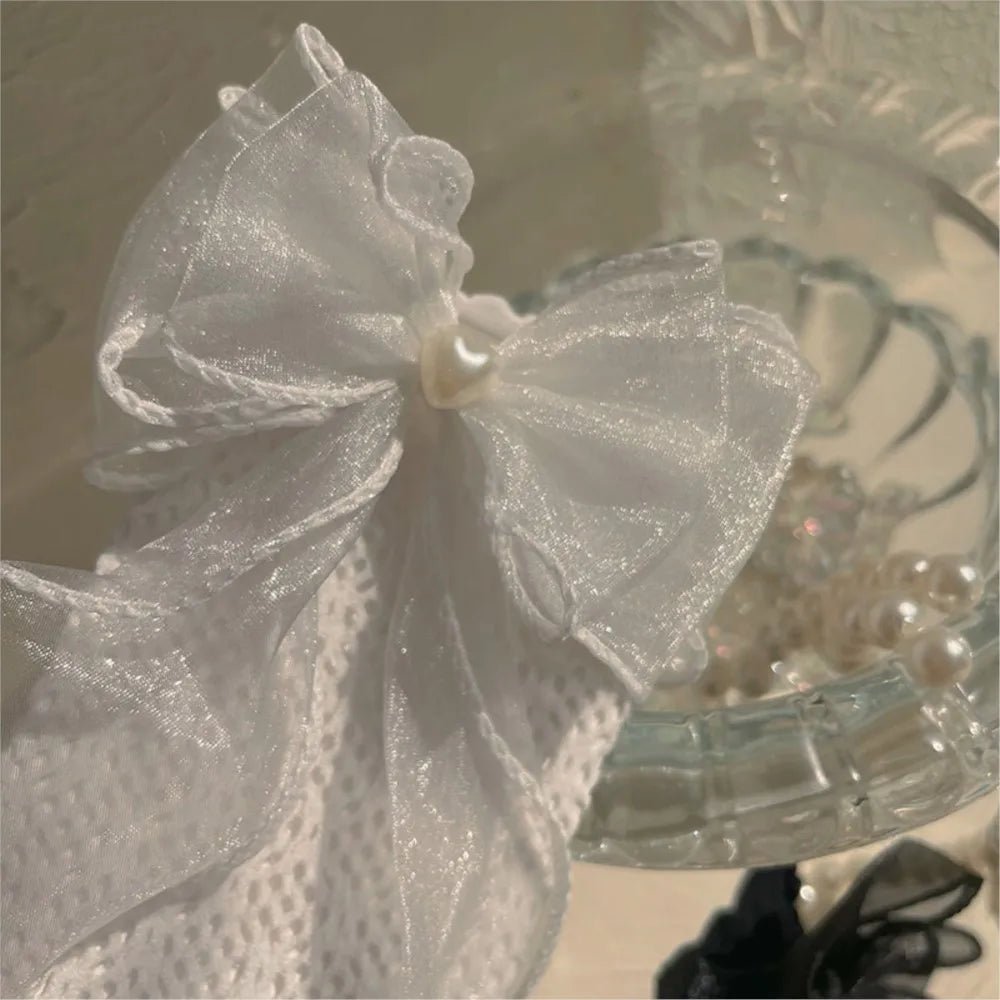 Thin Lolita bow girls' stockings in summer lace bud stockings Japanese princess straight calf socks - Mom & Kids
