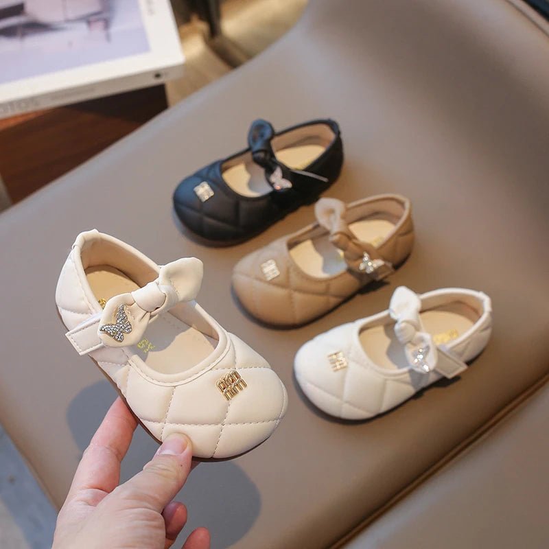 Toddler Little Girl Mary Jane Dress Shoes Ballet Flats for Kids Girl Party School Shoes Bowknot Princess Shoes 21-30 - Mom & Kids
