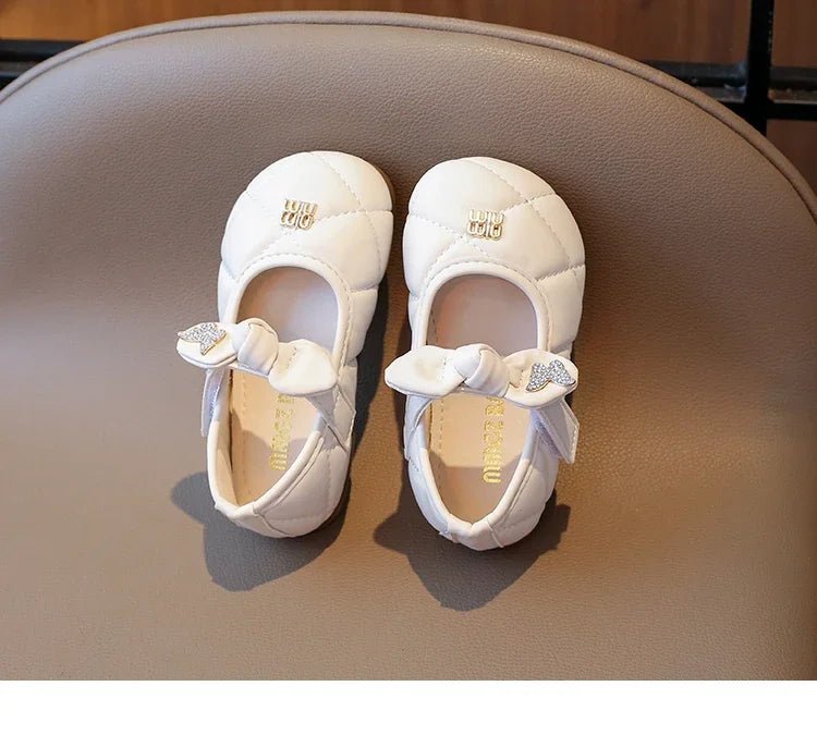 Toddler Little Girl Mary Jane Dress Shoes Ballet Flats for Kids Girl Party School Shoes Bowknot Princess Shoes 21-30 - Mom & Kids