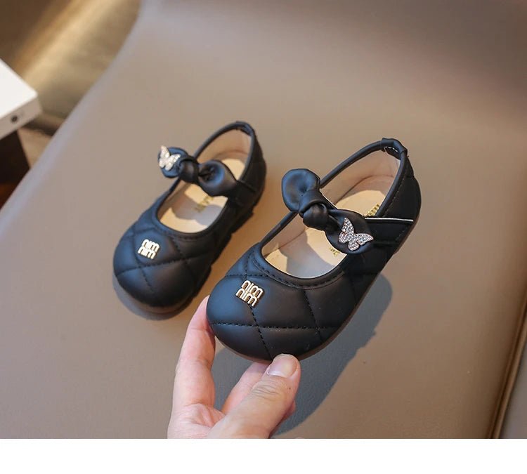 Toddler Little Girl Mary Jane Dress Shoes Ballet Flats for Kids Girl Party School Shoes Bowknot Princess Shoes 21-30 - Mom & Kids