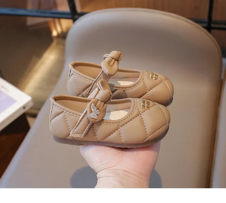 Toddler Little Girl Mary Jane Dress Shoes Ballet Flats for Kids Girl Party School Shoes Bowknot Princess Shoes 21-30 - Mom & Kids