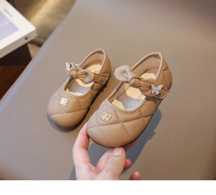 Toddler Little Girl Mary Jane Dress Shoes Ballet Flats for Kids Girl Party School Shoes Bowknot Princess Shoes 21-30 - Mom & Kids