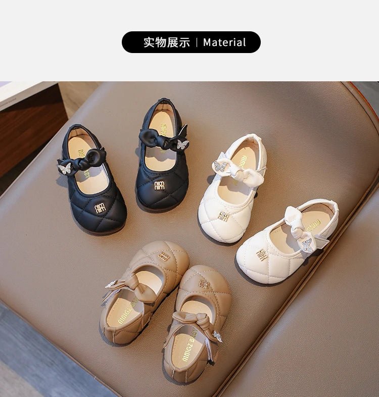 Toddler Little Girl Mary Jane Dress Shoes Ballet Flats for Kids Girl Party School Shoes Bowknot Princess Shoes 21-30 - Mom & Kids