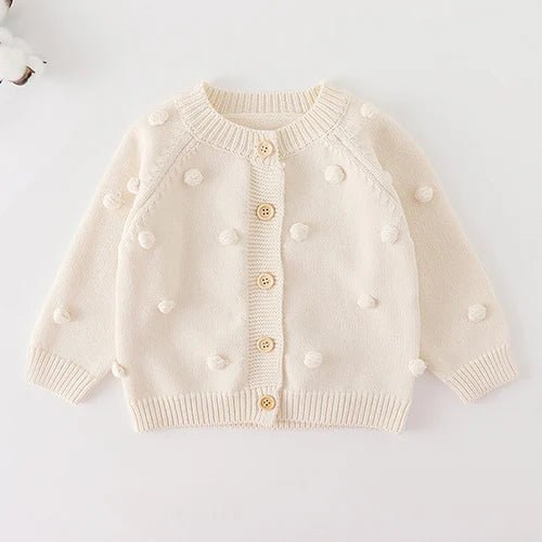 Winter Spring Baby Knitted Clothing Long Sleeved Floral Embroidery Knitting Coat Newborn Baby Girls Knitting Cardigan Sweater (Available) - Mom & Kids