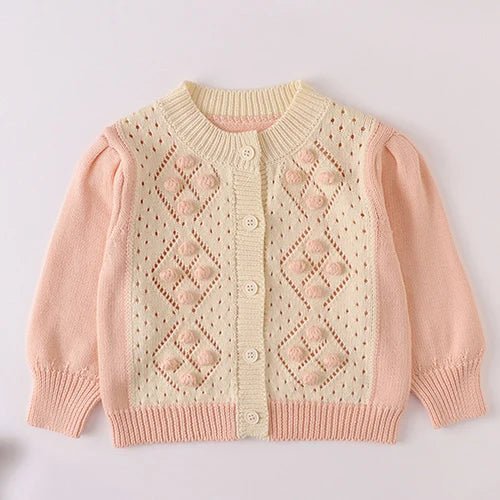 Winter Spring Baby Knitted Clothing Long Sleeved Floral Embroidery Knitting Coat Newborn Baby Girls Knitting Cardigan Sweater (Available) - Mom & Kids