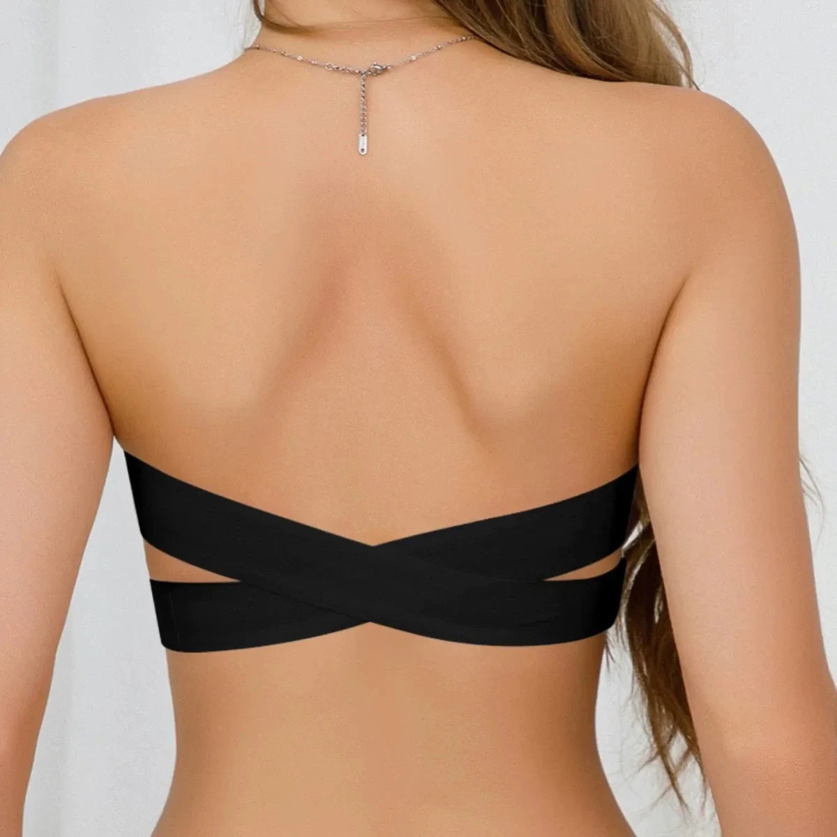 Women's strapless bra cross side buckle underwear (Available) - Mom & Kids